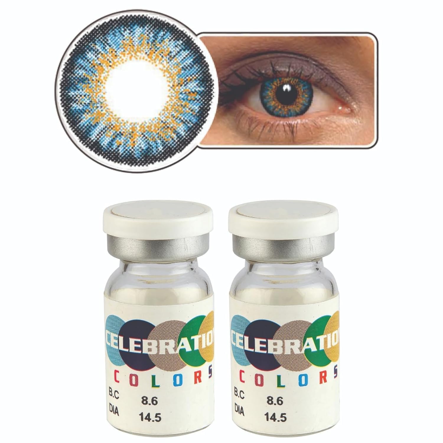 CELEBRATION COLORS Yearly Color Contact Lenses 1 Pair