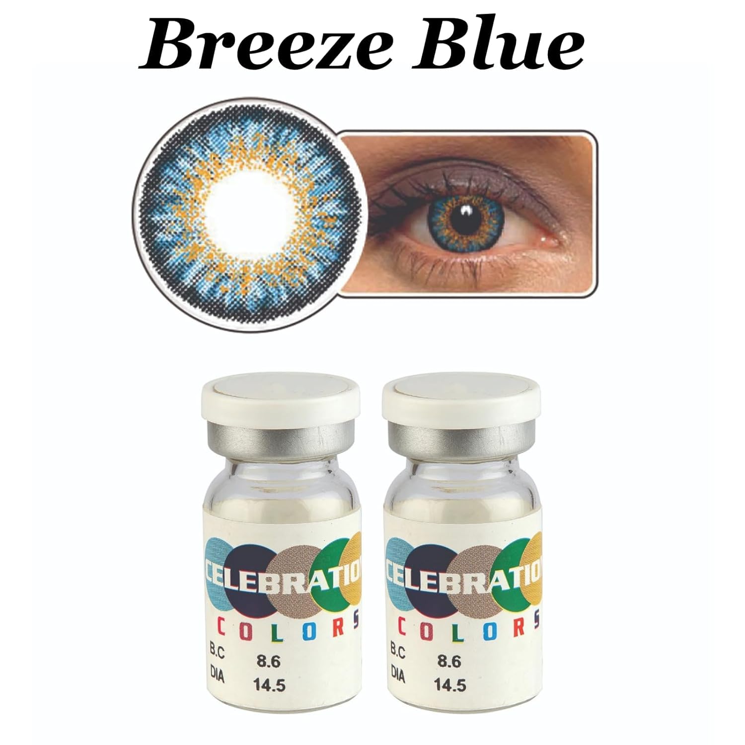 CELEBRATION COLORS Yearly Color Contact Lenses 1 Pair