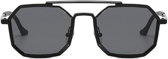 Pathan UV Sunglasses Protected Vintage Square Sunglasses for Men, Polygon Metal Frames