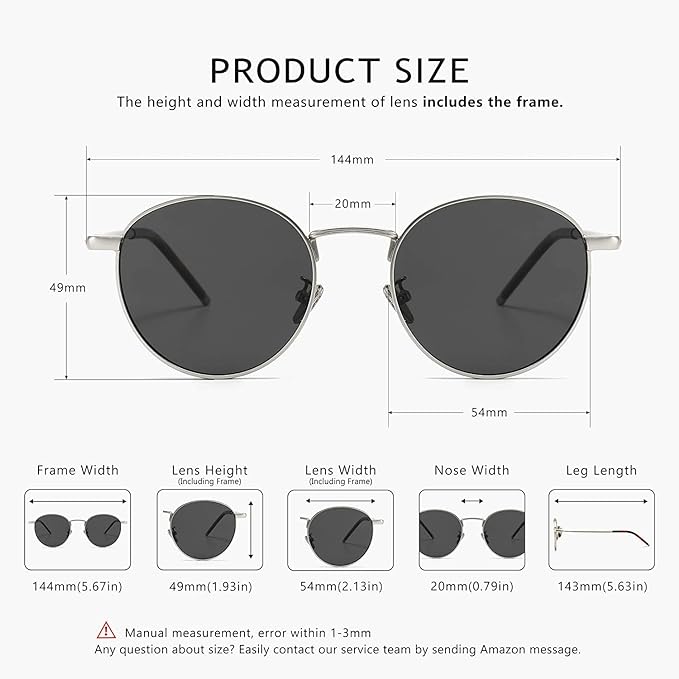 UV Protection Coating Round Sunglasses for Men and Women&