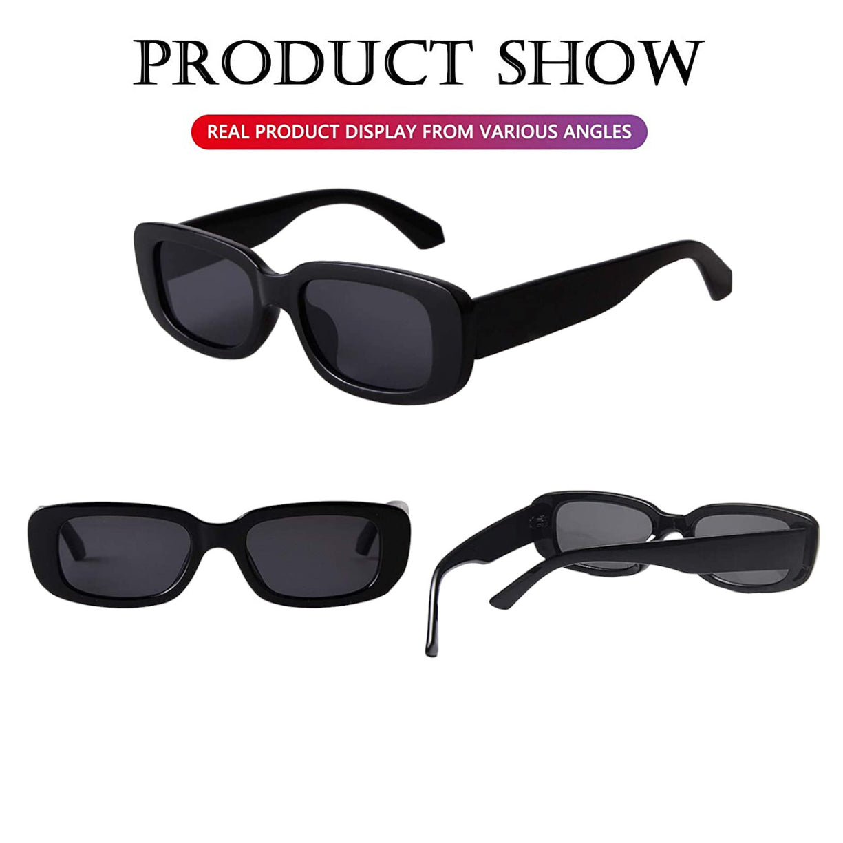 Black side thick sunglasses for women
