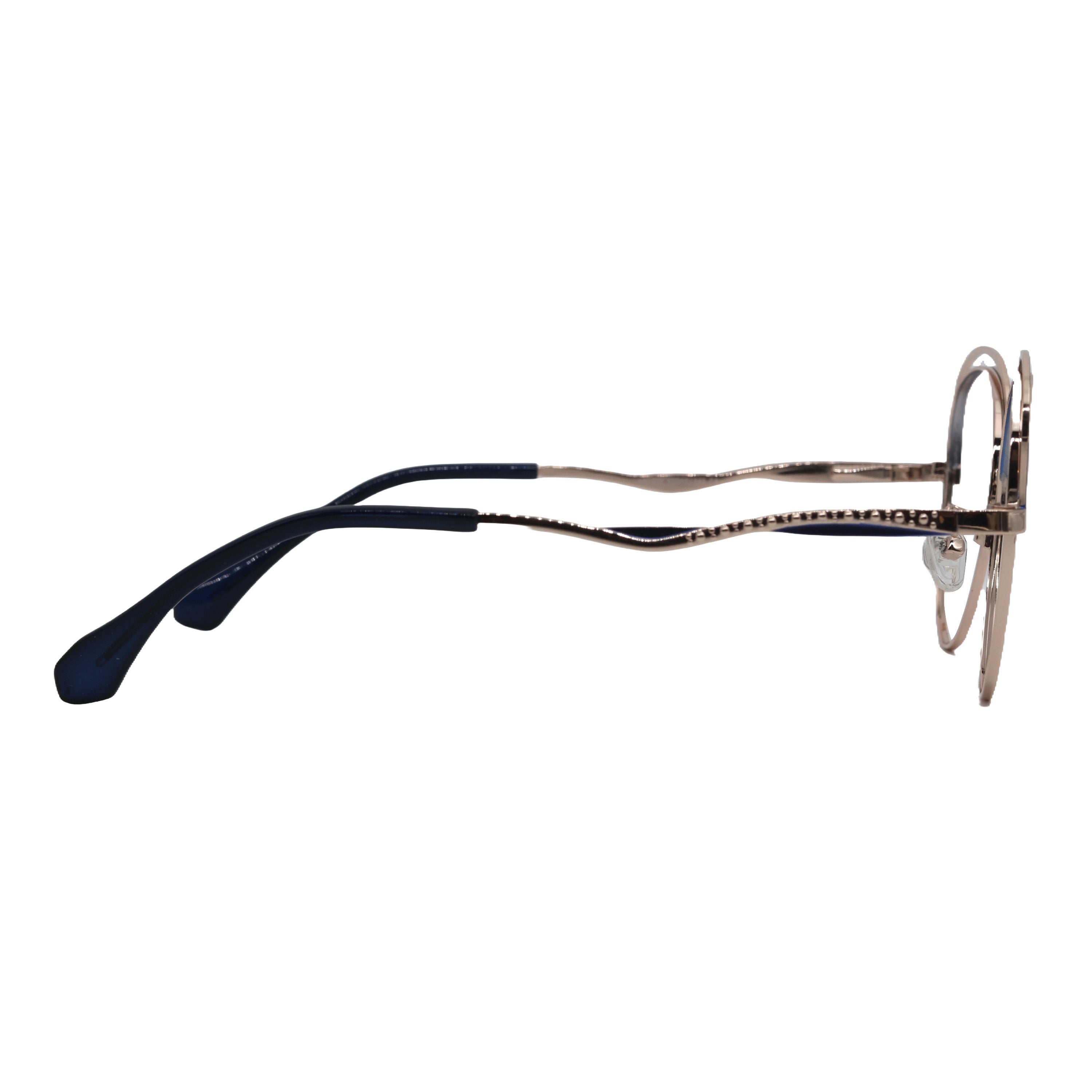 Golden & blue silver cat eye oversized frame for women