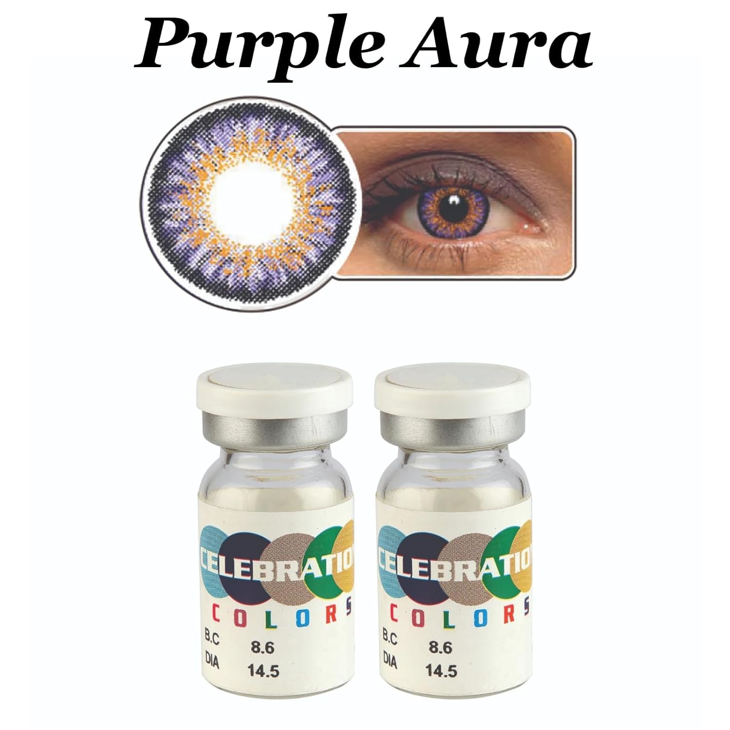 CELEBRATION COLORS Yearly Color Contact Lenses 1 Pair