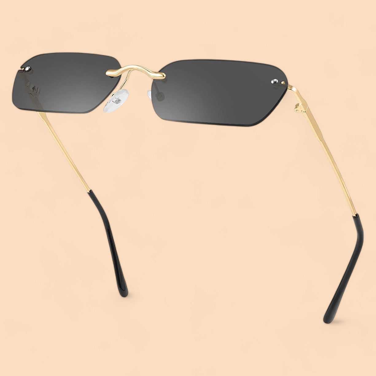 Black Rim less sunglasses for men and women unsex latest stylish