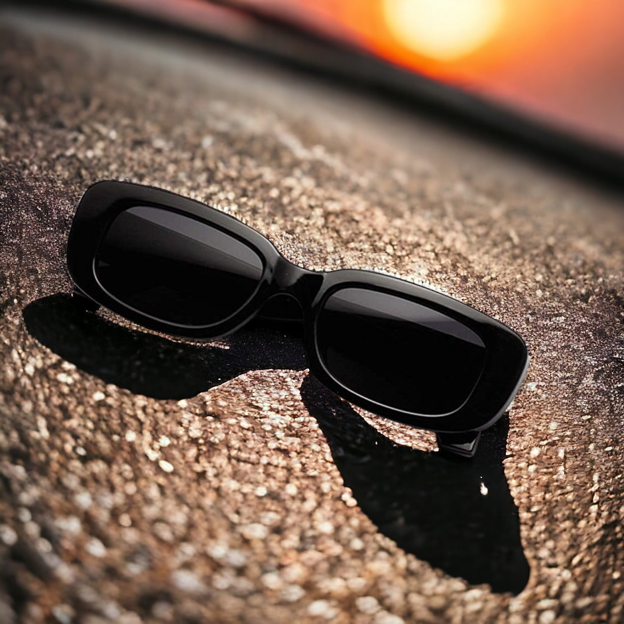 Black side thick sunglasses for women