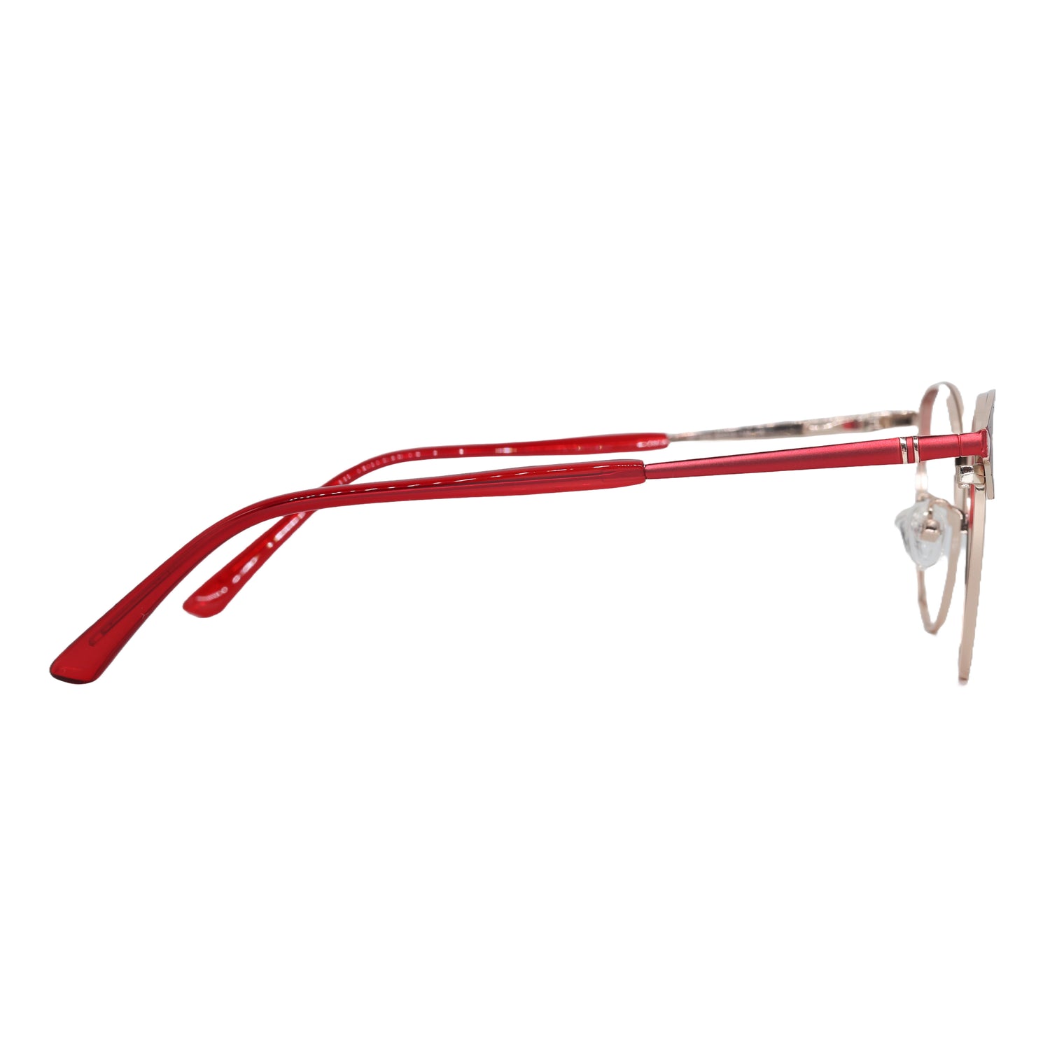 Red & golden Metal Full Rim Cat-Eye Frame