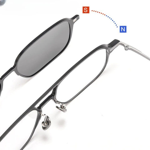 3 in 1 magnetic clip on eyeglasses + sunglasses All in One