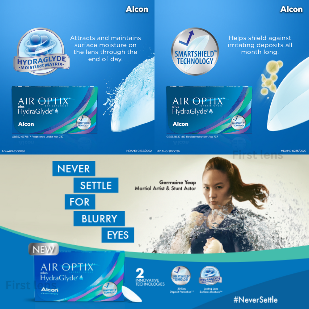 Alcon Air Optix Plus Hydraglyde (6 Lensbox) only spherical