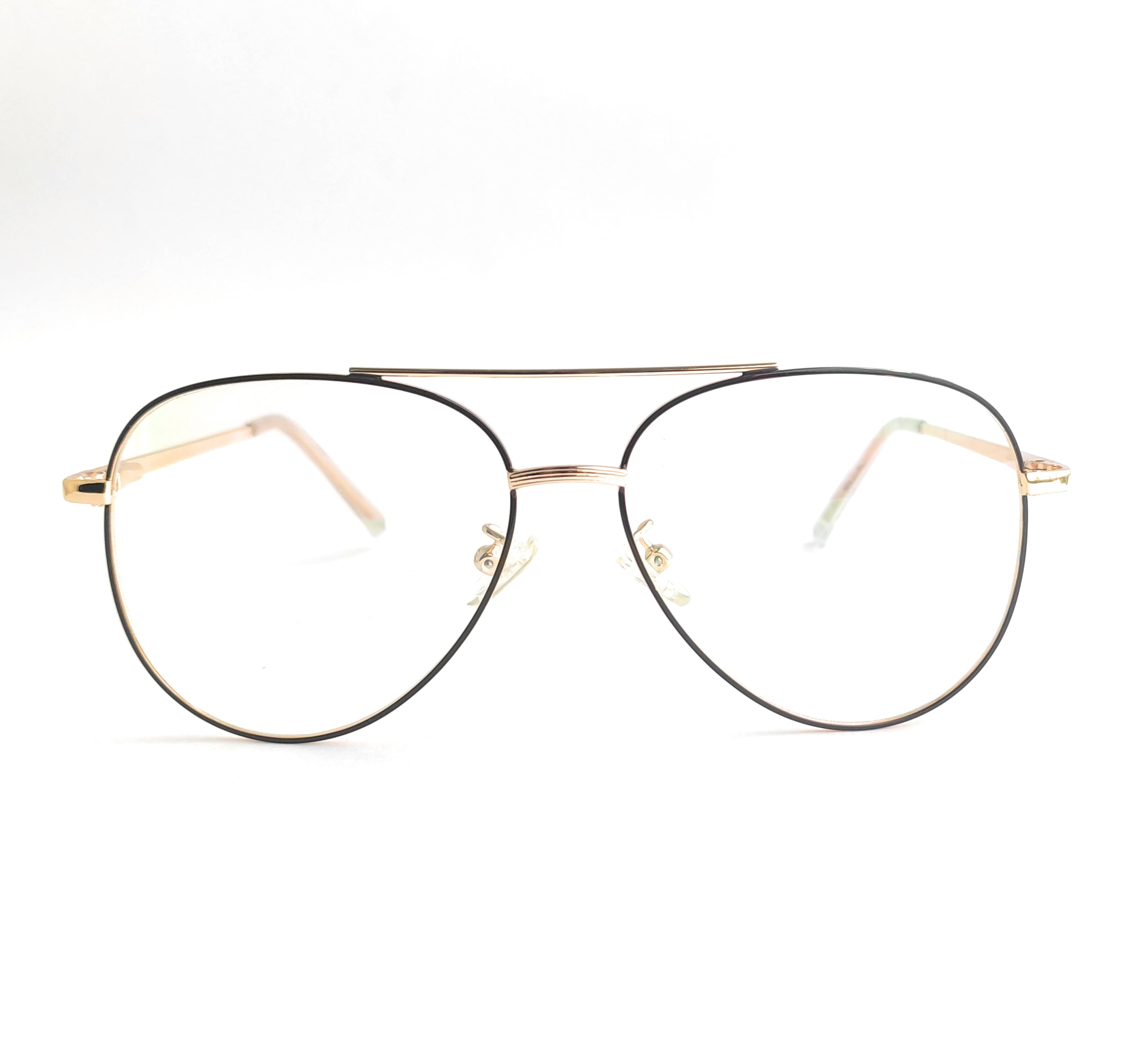 Golden black metal Aviator Full rim frame