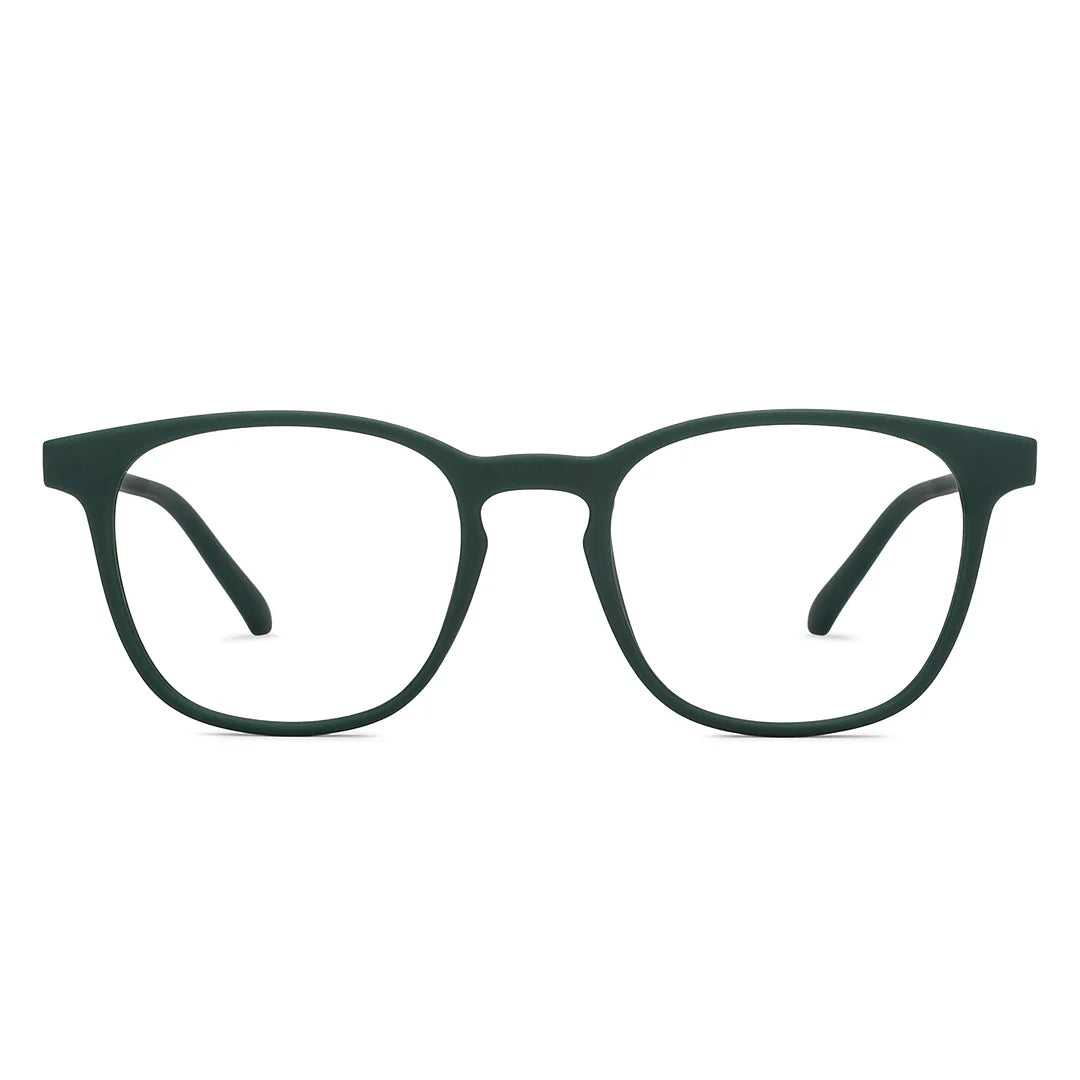 Military Green Full Rim Square HUSTLR Frame for men & women