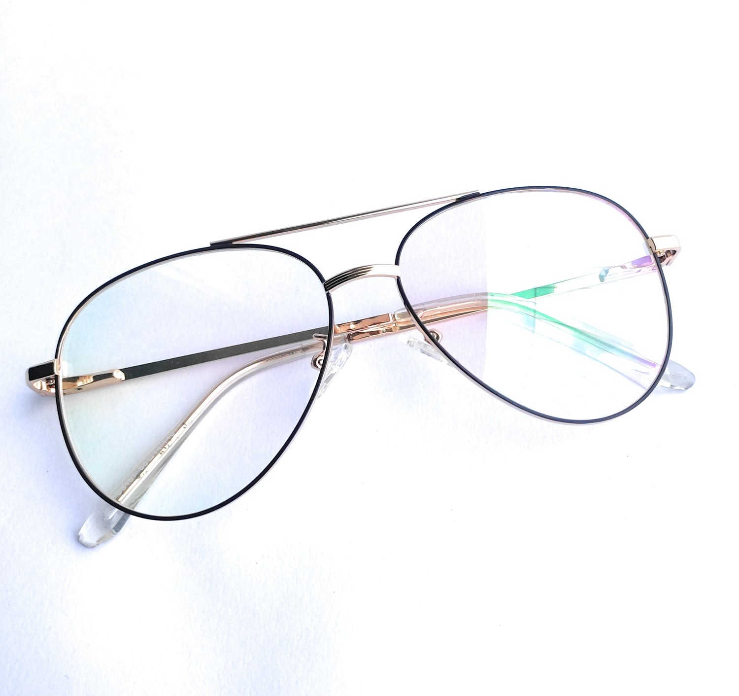 Golden black metal Aviator Full rim frame