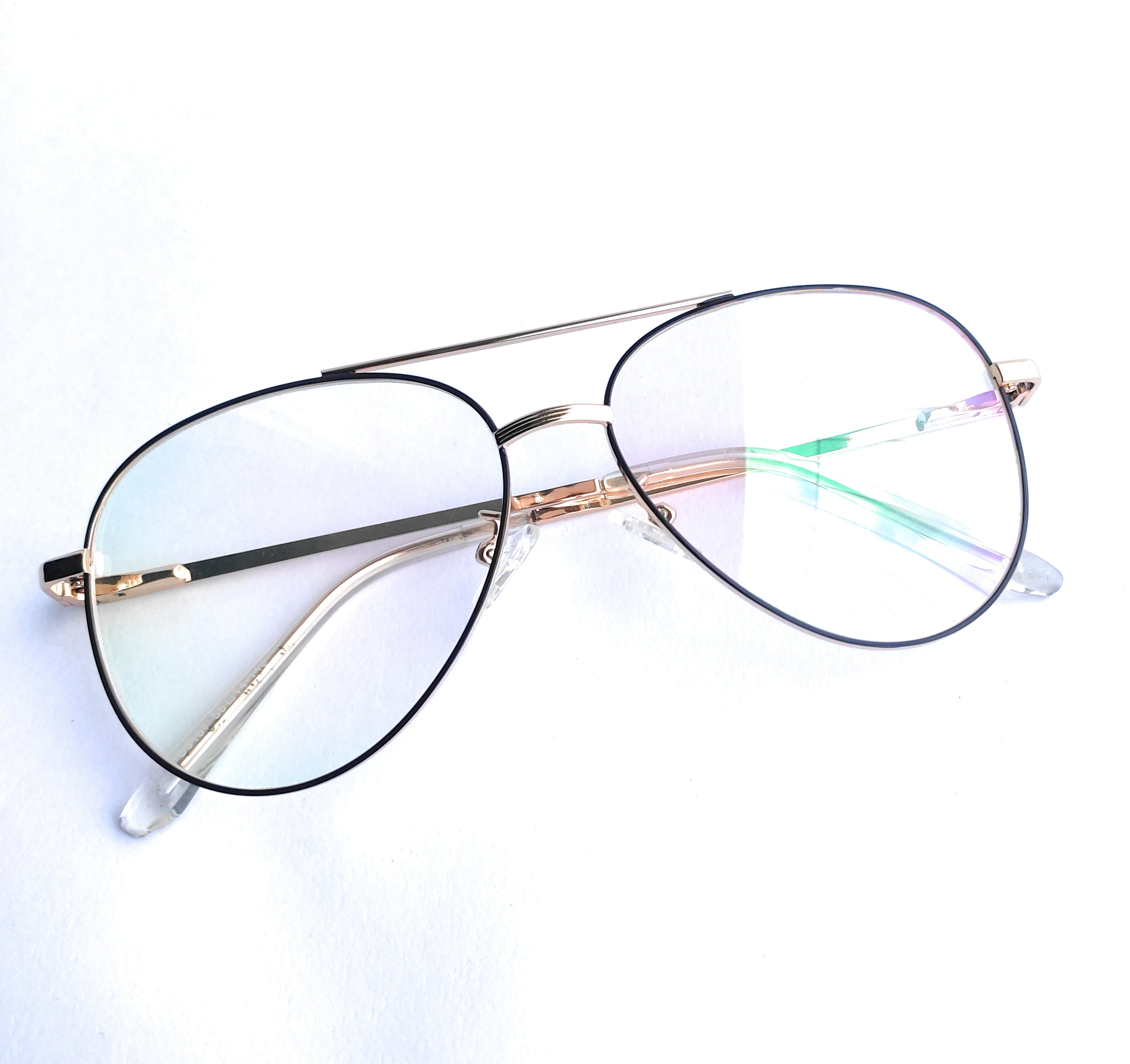 Golden black metal Aviator Full rim frame