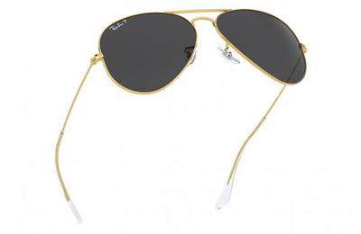 RB AVIATOR CLASSIC GOLD and brown glass UV-400 SUNGLASSES