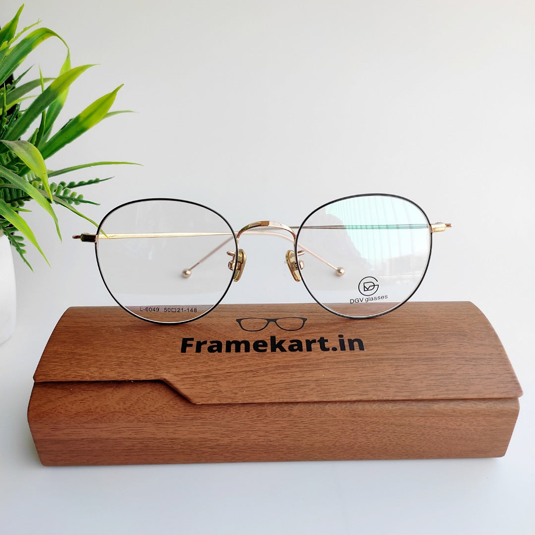 Titanium light weight golden & black frame