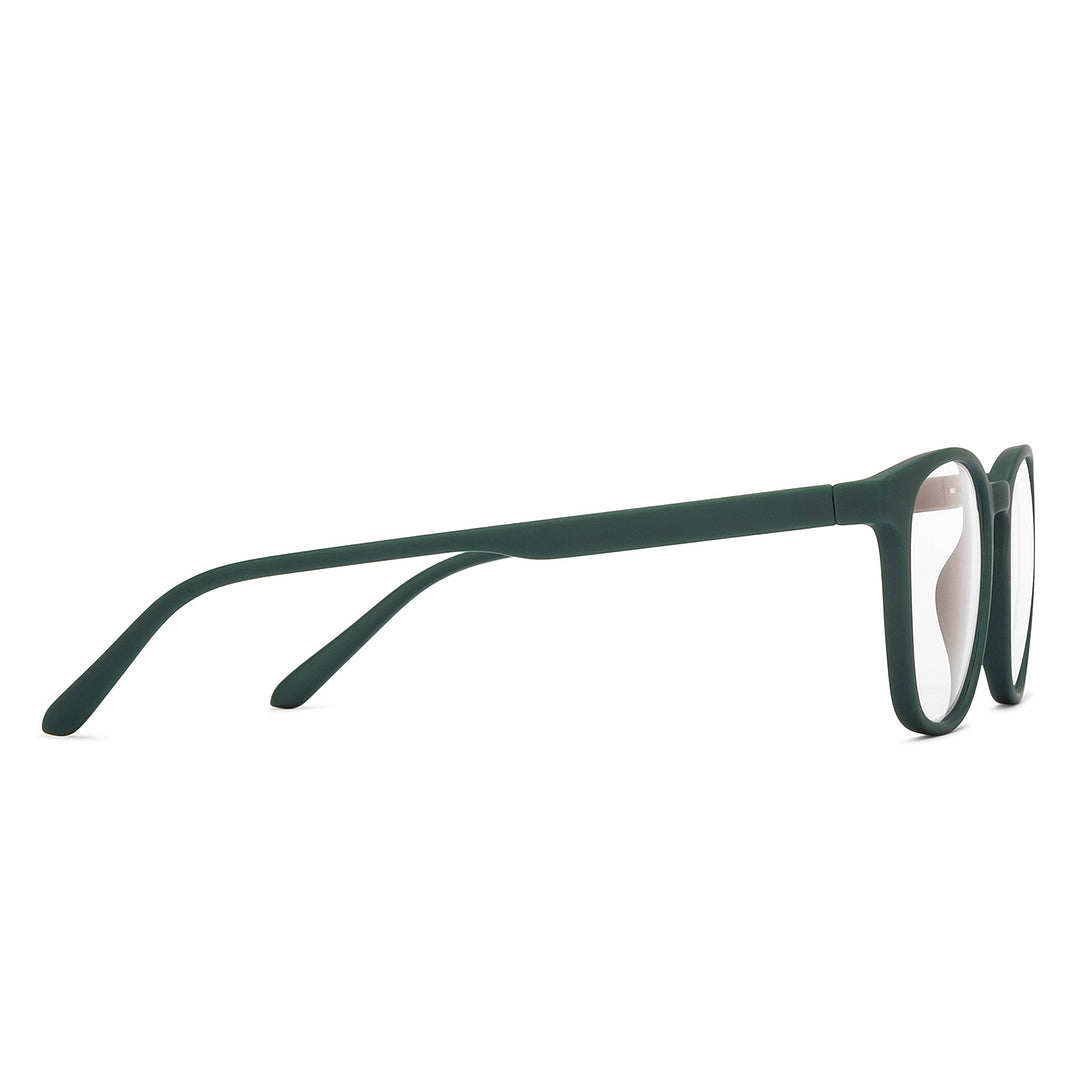 Military Green Full Rim Square HUSTLR Frame for men & women