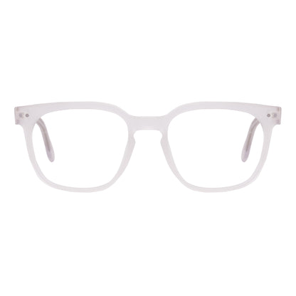 Matt White Square Full Rim Frame