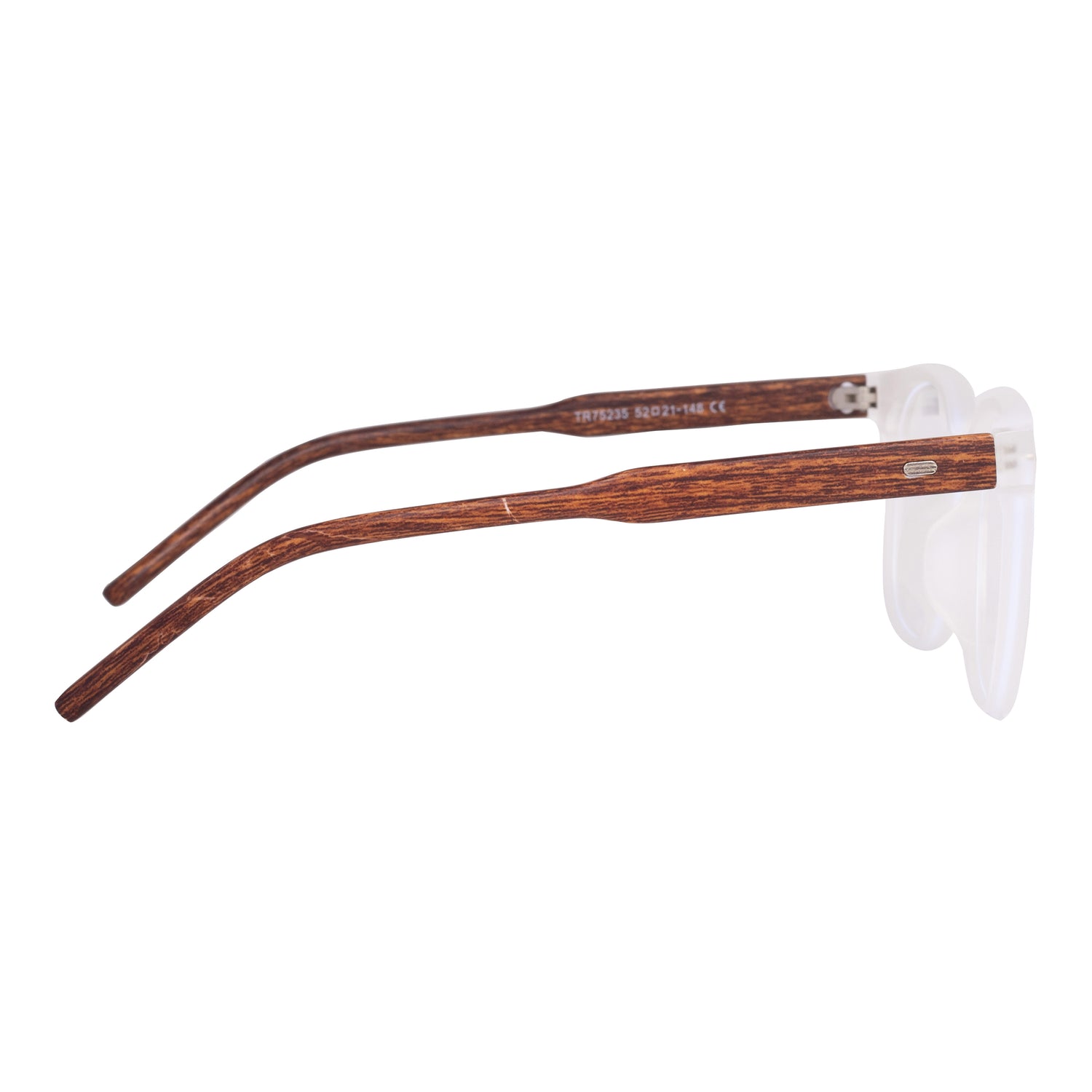 Matt White Full Rim Frame Wooden Side