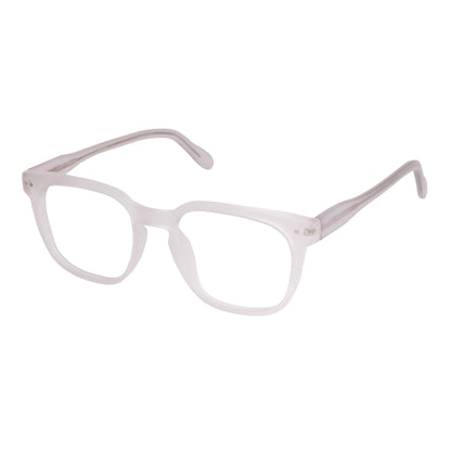 Matt White Square Full Rim Frame