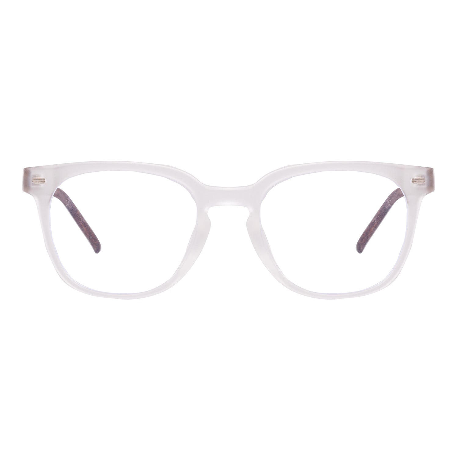 Matt White Full Rim Frame Wooden Side