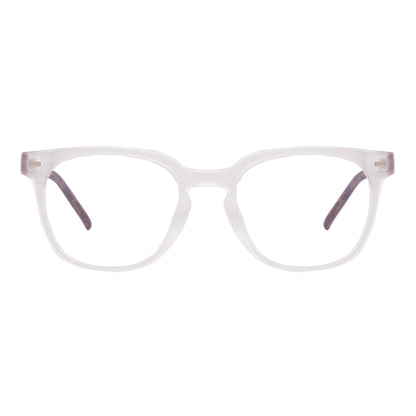 Matt White Full Rim Frame Wooden Side