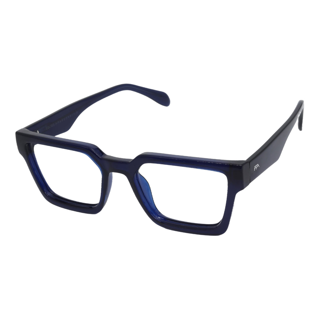 Oversized Blue glossy Full frame acetate