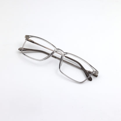 Rectangular grey full rim frame for Men