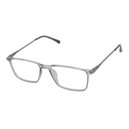 Rectangular grey full rim frame for Men