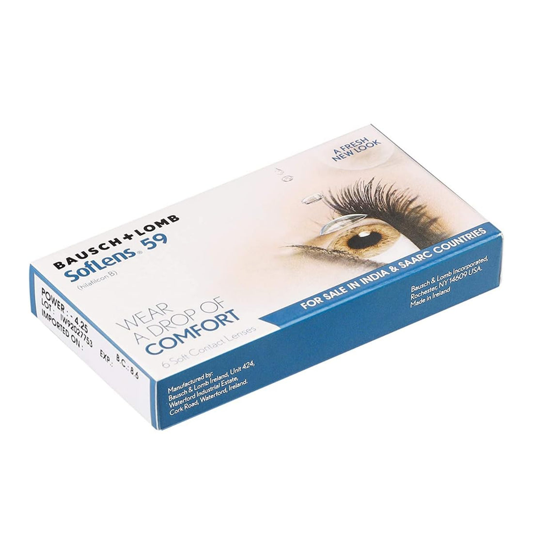 Bausch &amp; Lomb Soflens 59 Monthly Disposable Contact Lens (6 Lens Pack all sph power available )