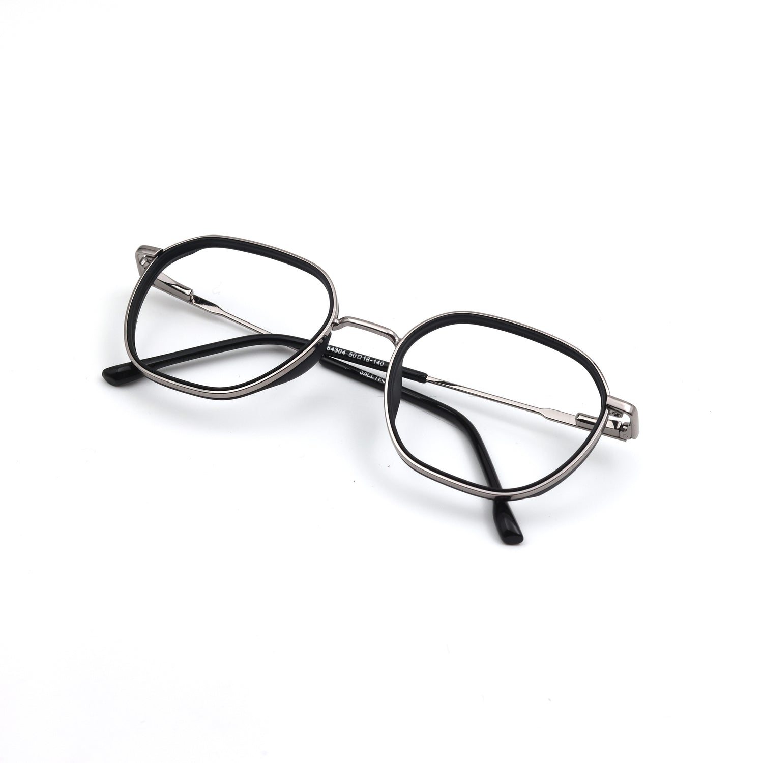 Metal Black Hexagon Frame for Men and Women