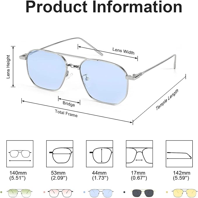 unisex Square Non-Polarization Sunglasses