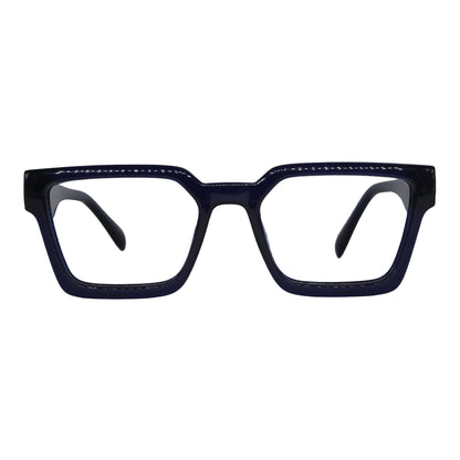 Oversized Blue glossy Full frame acetate