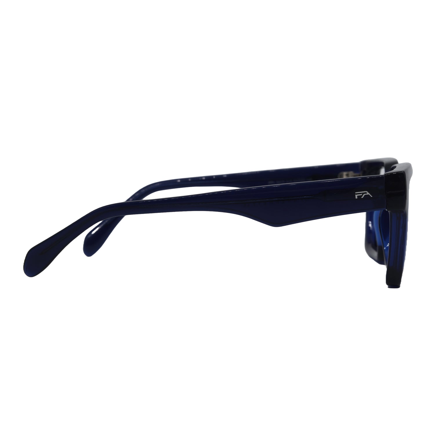 Oversized Blue glossy Full frame acetate