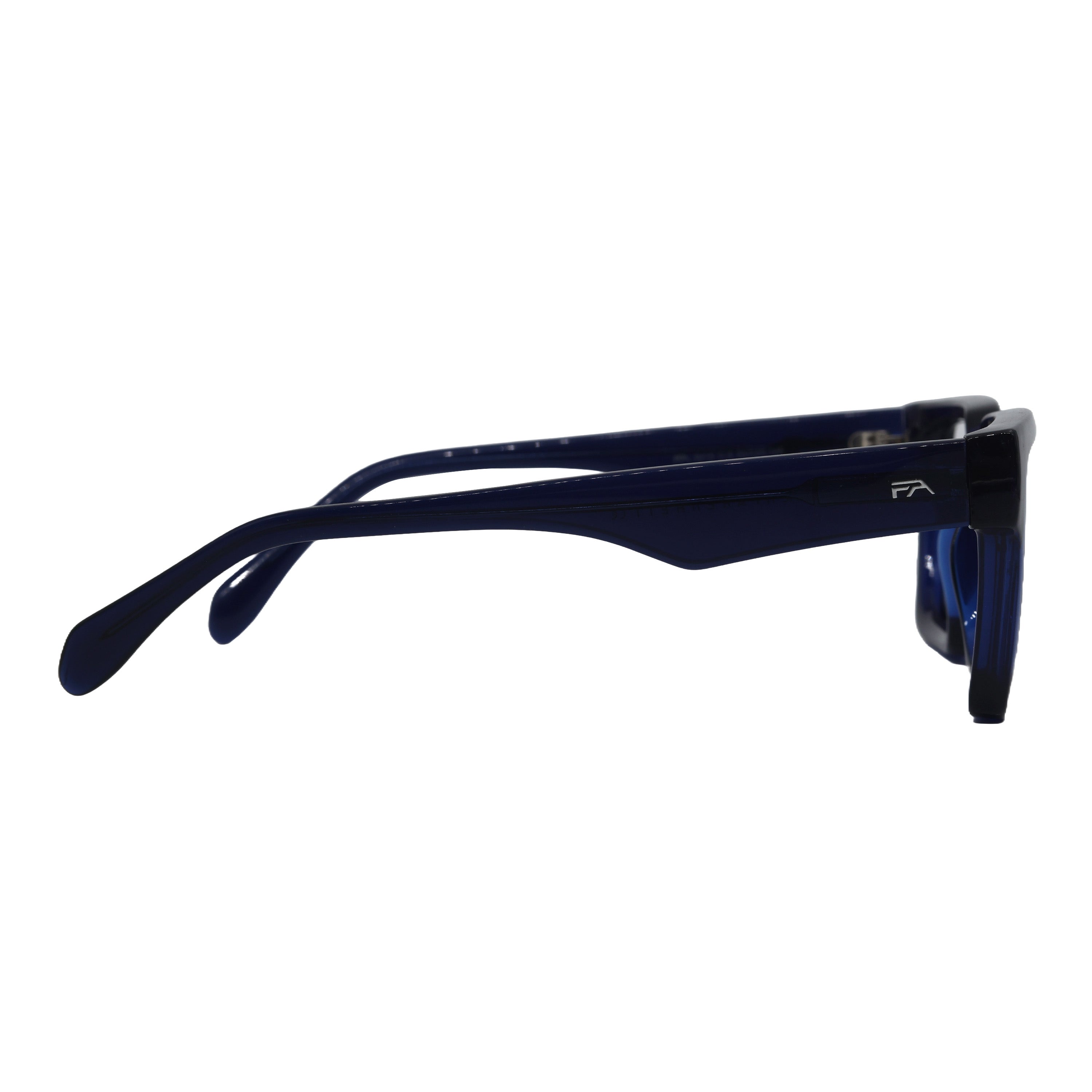 Oversized Blue glossy Full frame acetate