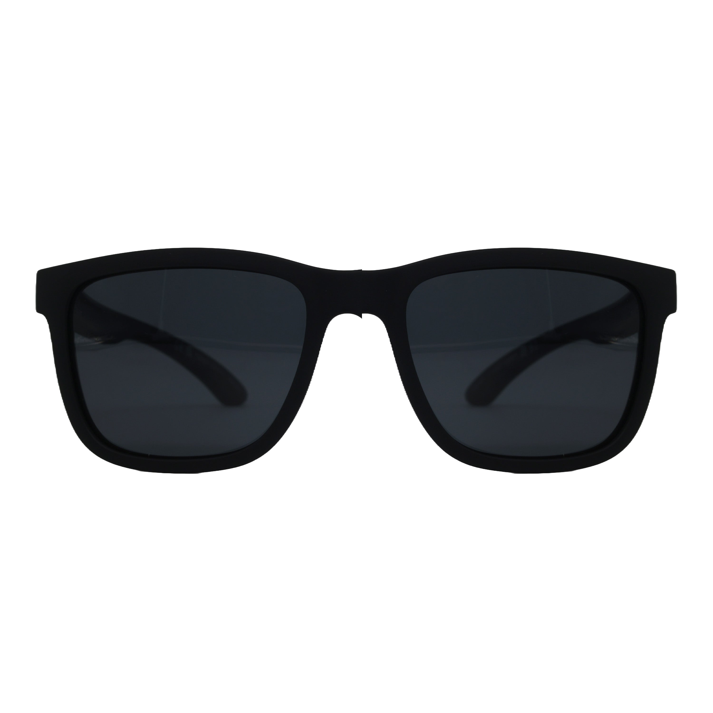 Black wayfarer Ray-Ban shape sunglasses | 100% uv Polorzied black tint