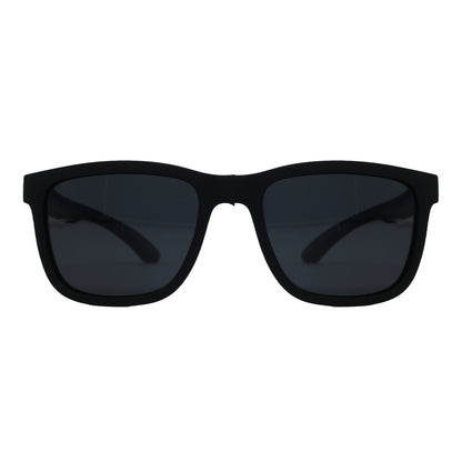 Black wayfarer Ray-Ban shape sunglasses | 100% uv Polorzied black tint