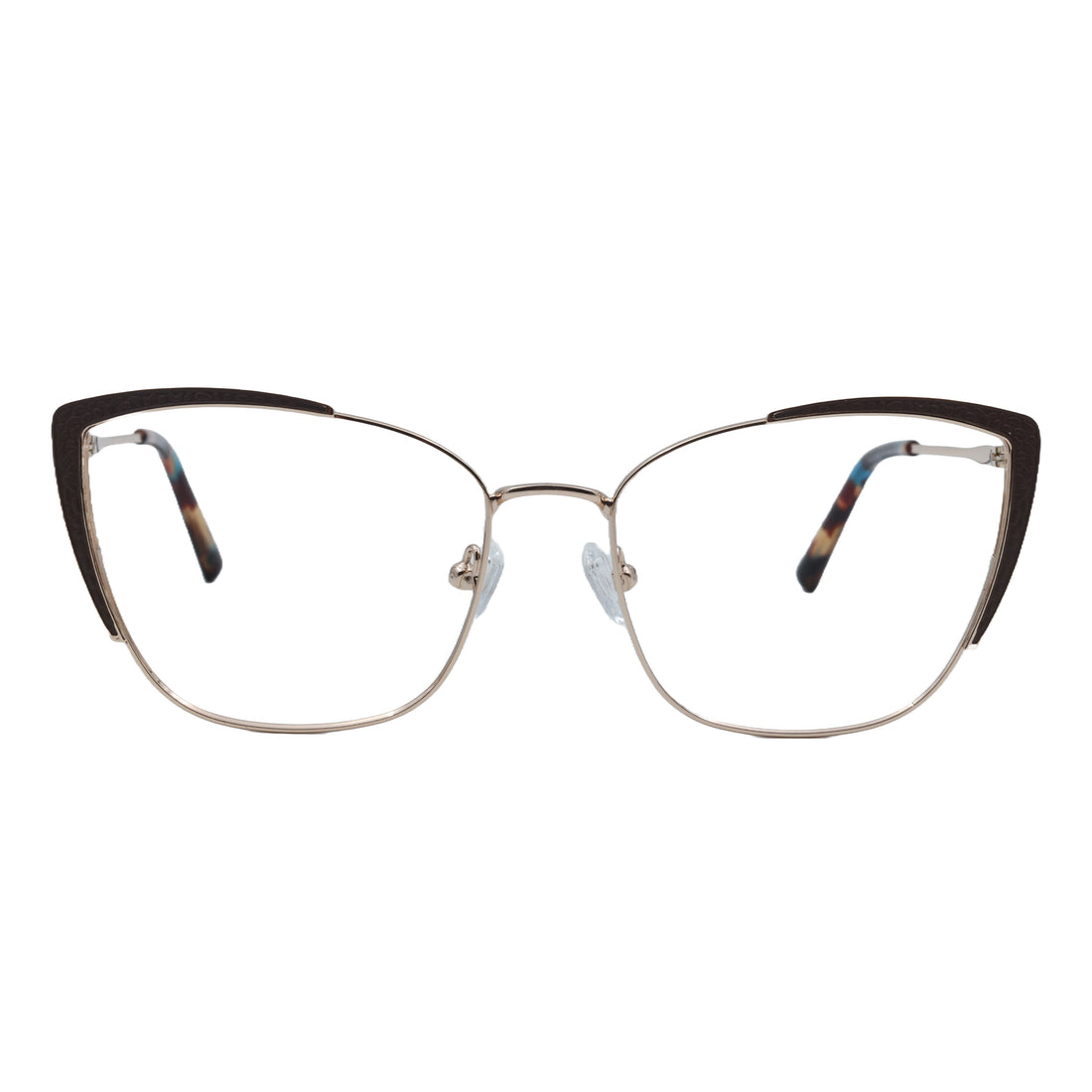 Cat-Eye Marble Side Metallic Full Rim Frame For women&