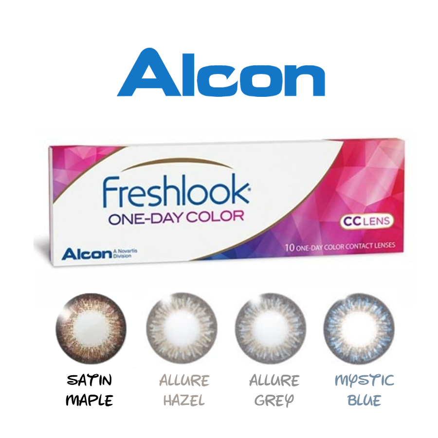 Freshlook OneDay - Daily Disposable Color Contact Lenses (-all power available , Pack of 10)