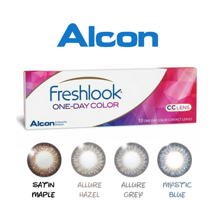 Freshlook OneDay - Daily Disposable Color Contact Lenses (-all power available , Pack of 10)