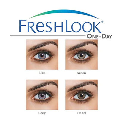 Freshlook OneDay - Daily Disposable Color Contact Lenses (-all power available , Pack of 10)