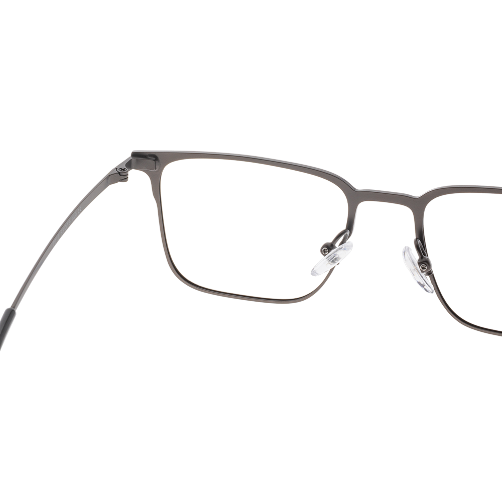 3 in 1 rectangular metal frame Polarized Dark Grey, Night Vision Driving clips , UV Protection, Lightweight Frame