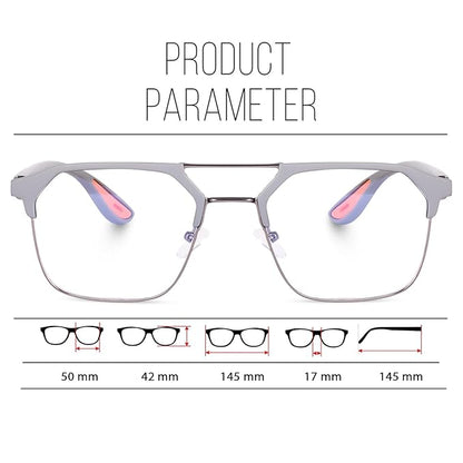 Matt GREY BLUE CUT UV-400 Frame ( power lens Available)