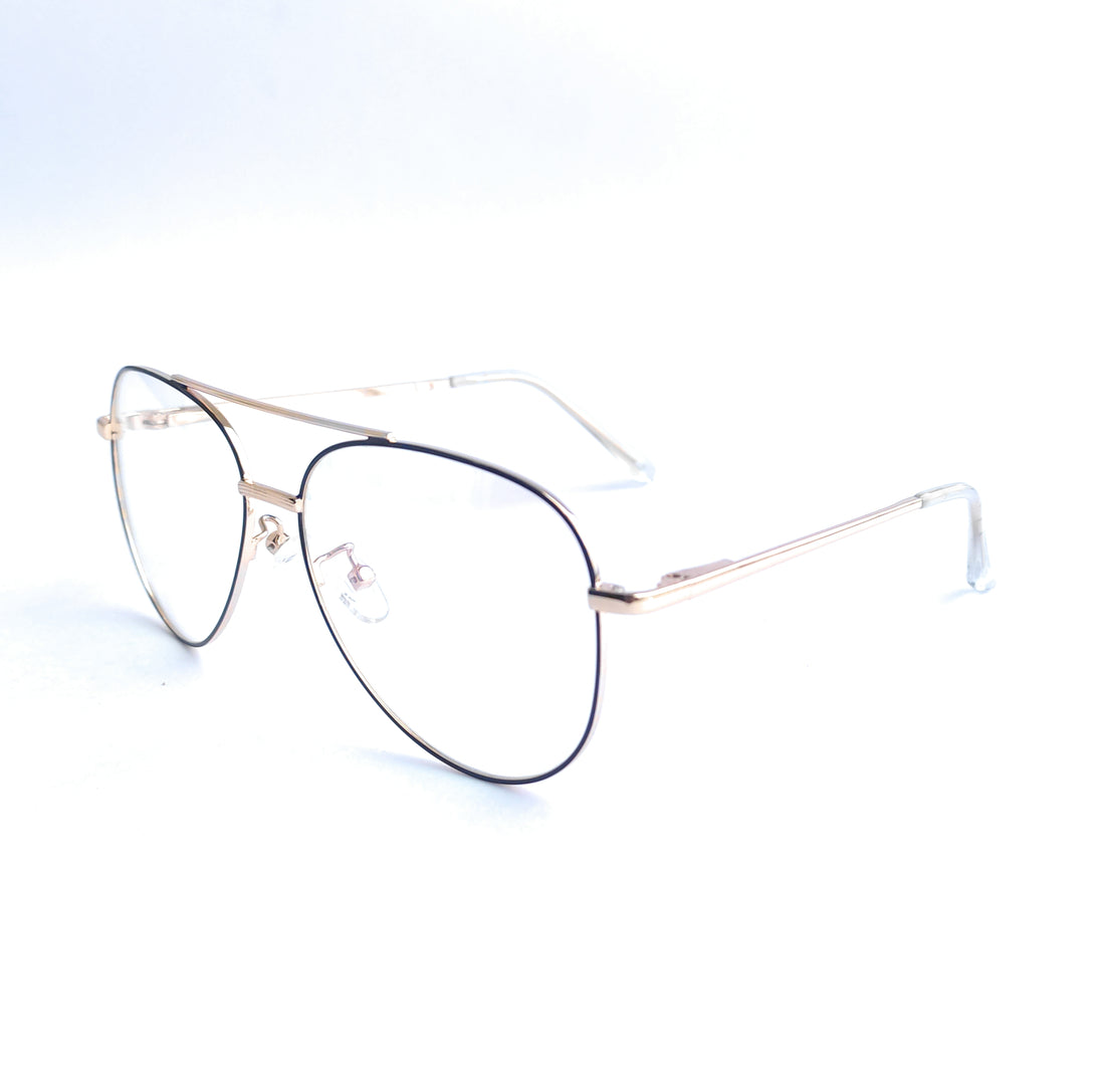 Golden black metal Aviator Full rim frame