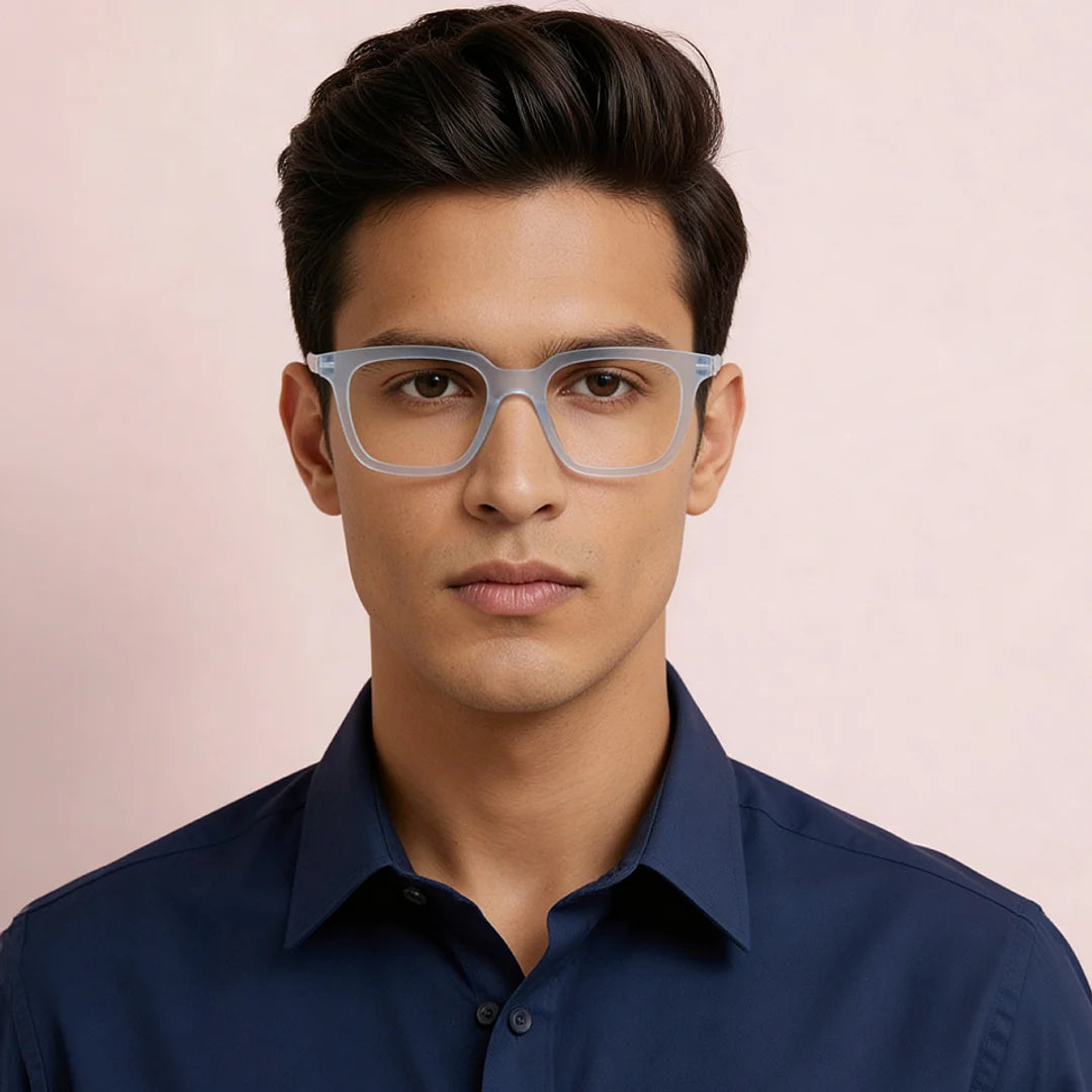Hustlr frame squares Matt - Ice Blue for men &amp; women