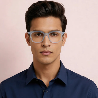 Hustlr frame squares Matt - Ice Blue for men &amp; women
