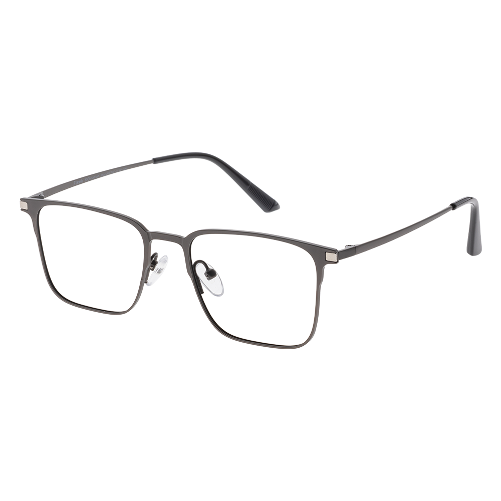 3 in 1 rectangular metal frame Polarized Dark Grey, Night Vision Driving clips , UV Protection, Lightweight Frame