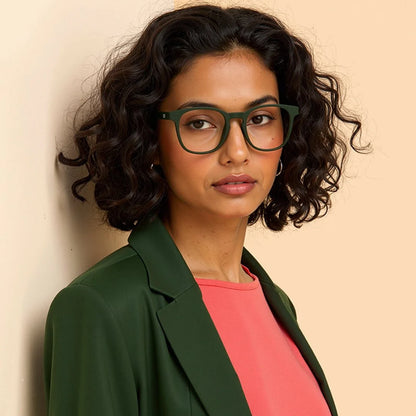 Military Green Full Rim Square  HUSTLR Frame for men &amp; women