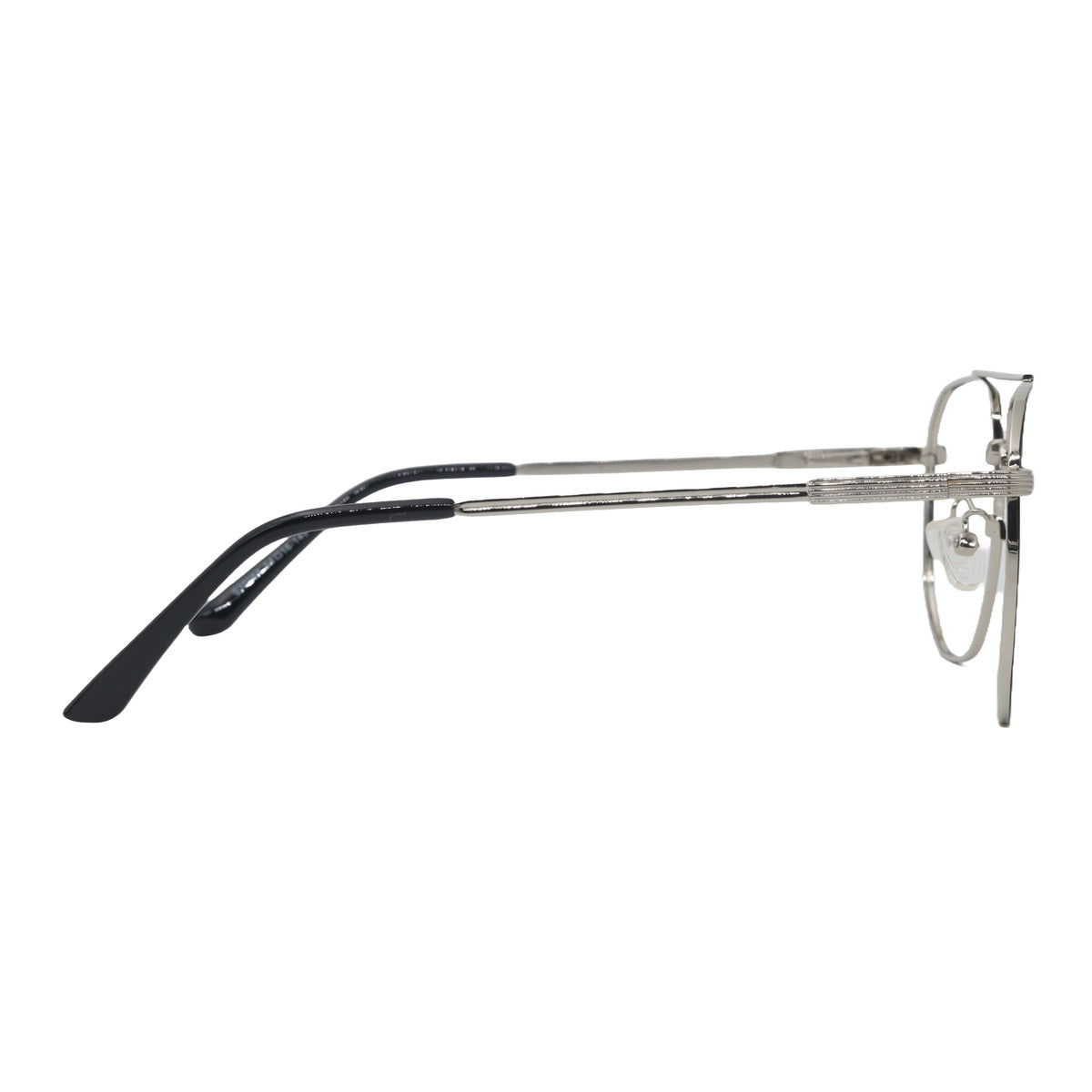 Metal Full rim square Frame for Men silver and Black colour