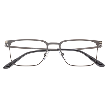 3 in 1 rectangular metal frame Polarized Dark Grey, Night Vision Driving clips , UV Protection, Lightweight Frame