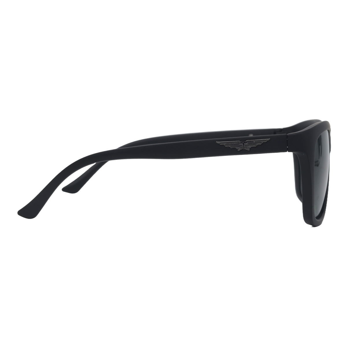 Black polorized sunglasses unisex design. Matt finishing