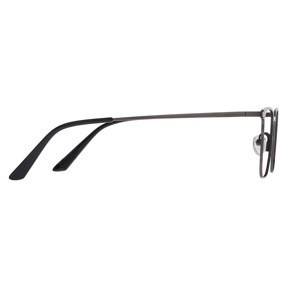 3 in 1 rectangular metal frame Polarized Dark Grey, Night Vision Driving clips , UV Protection, Lightweight Frame